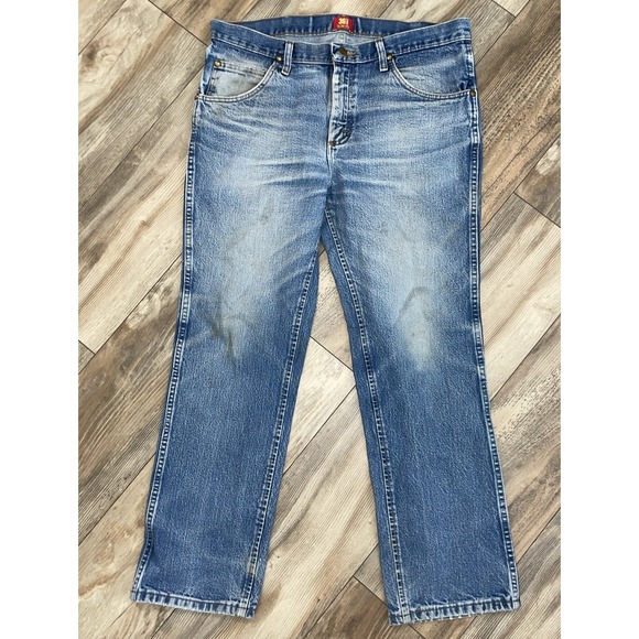 Vintage Wrangler 36MWZ Jeans Mens‎ 35X30 Blue Slim Fit Western Cowboy - Picture 1 of 8